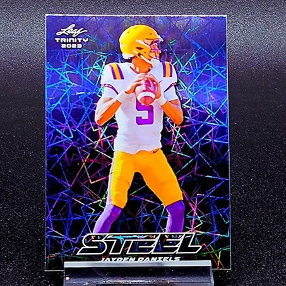 Jayden Daniels 89/99 Steel Lazer Refractor LSU Washington Commanders Star QB RC